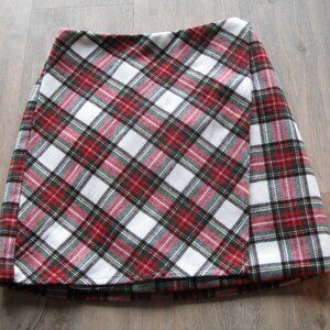 Hollister Women's NWT Red Green Plaid Ultra High-Rise Mini Skirt Size XS